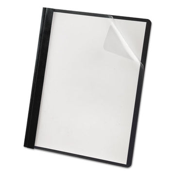 Oxford™ Clear Front Premium Report Cover, Three Prong Fastener, 0.5" Capacity, 8.5 X 11, Clear-green, 25-box freeshipping - TVN Wholesale